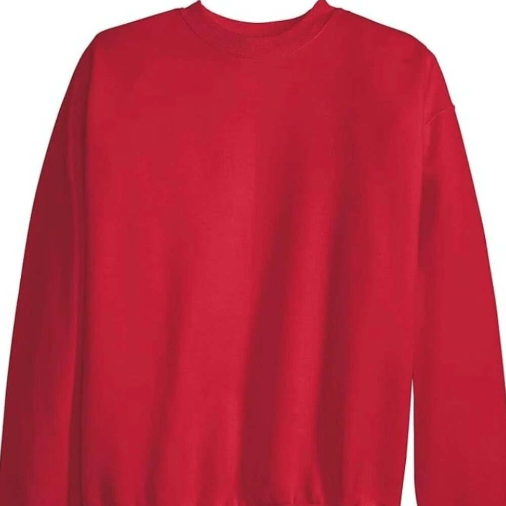 Hanes Men's EcoSmart Fleece Pullover Crewneck Sweatshirt Size M Red NWT